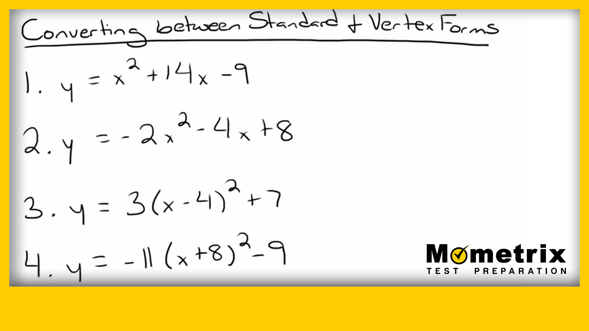 vertex formula standard form