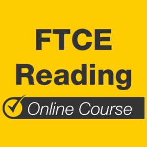 A graphic with FTCE Reading written at the top followed by the Mometrix symbol and the words Online Course at the bottom.